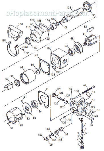Chicago Pneumatic CP898-6 (T024004) 1" Impact Wrench Page A Diagram