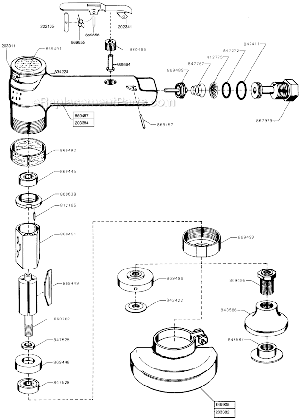 Cleco 136VGL-135-D3T4 Vertical Grinder Page A Diagram