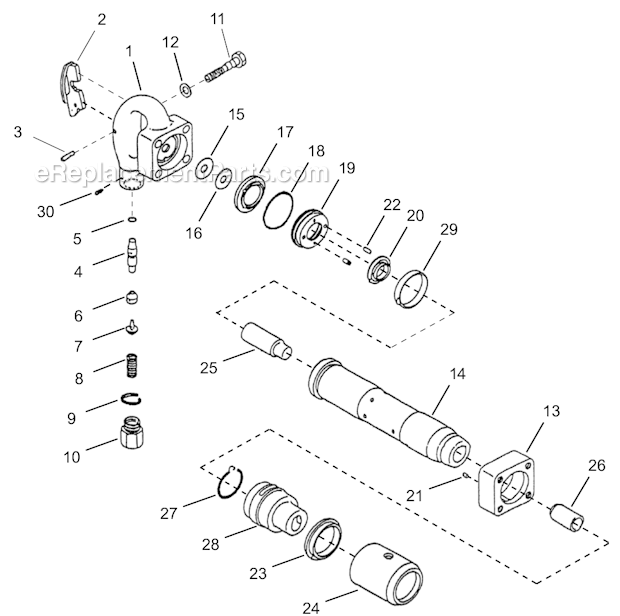 Cleco CH4-30-RD Chipping Hammer Page A Diagram