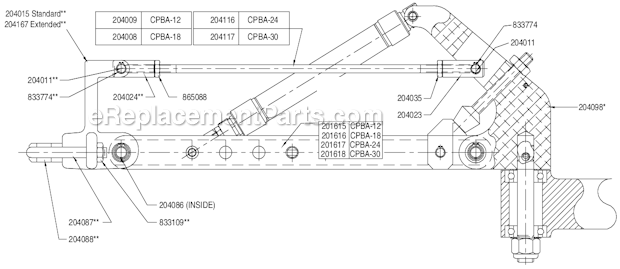 Cleco CPBA-18 Parallel Balance Arm Page A Diagram