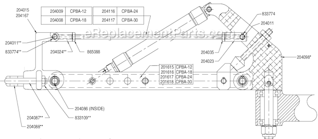 Cleco CPBA-30 Parallel Balance Arm Page A Diagram