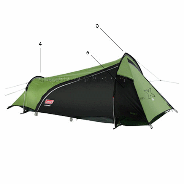 Coleman 2000000452 Avior X179 Modified Dome Tent Page A Diagram