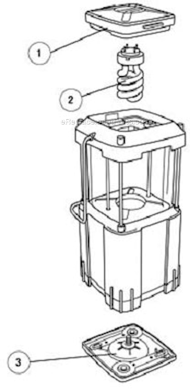 Coleman 2000000895 Bp- 8D Square Pack-Away Full Size Lantern - Green Page A Diagram