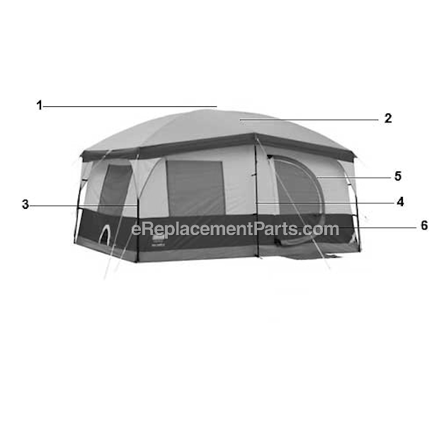 Coleman 2000002250 Max Cabin Tent 13'x9' Page A Diagram