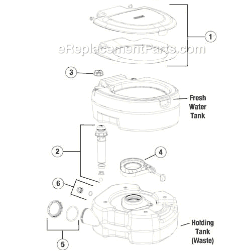 Coleman 2000003271 Portable Flush Toilet Page A Diagram