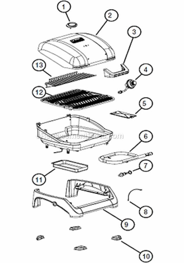 Coleman 2000004500 Roadtrip Portable Table Top Grill Page A Diagram
