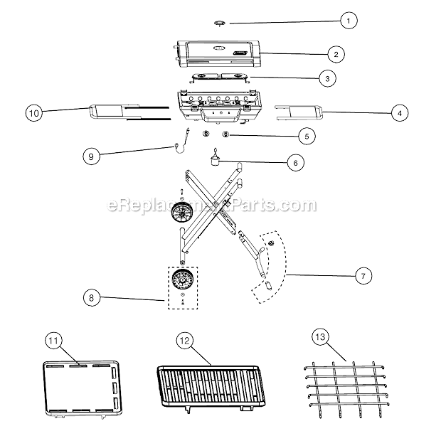 Coleman 2000012520 NXT 200 Grill Page A Diagram