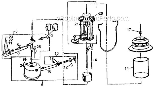 Coleman 220H195 2 Mantle Gas Lantern Page A Diagram