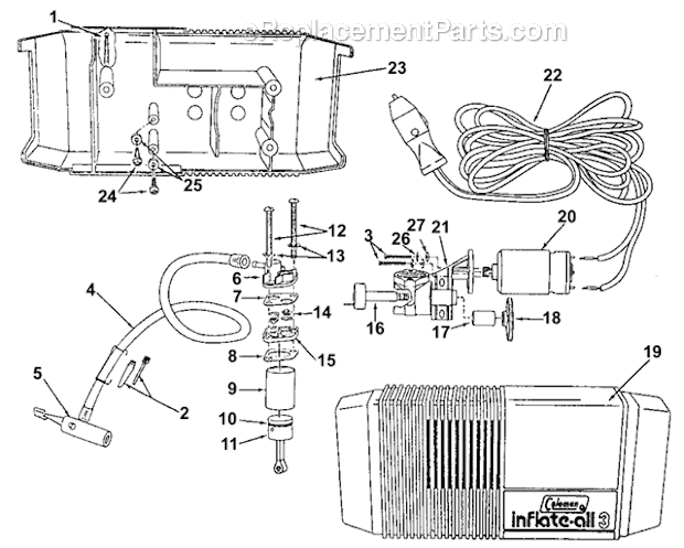 Coleman 2219-718 Inflate-All Page A Diagram
