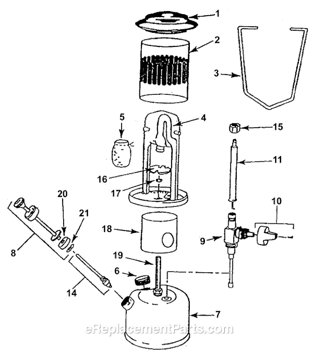 Coleman 226-700C Lantern Page A Diagram