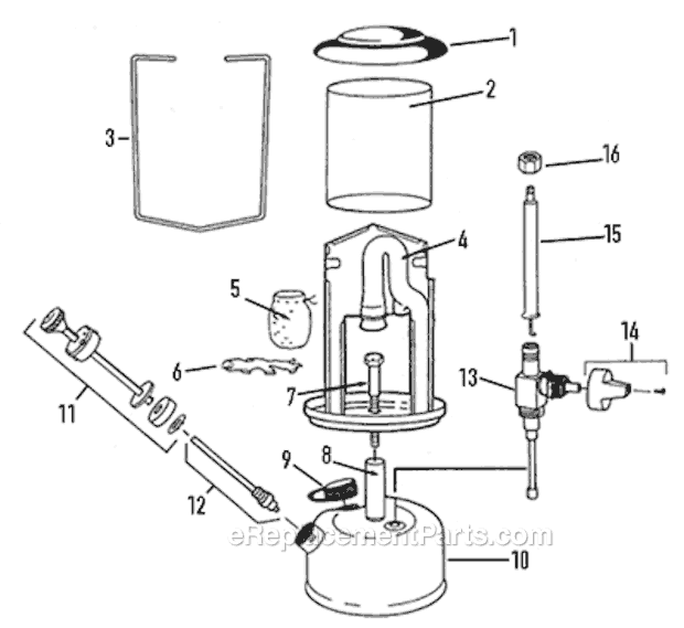 Coleman 229-700 Dual Fuel Lantern Page A Diagram