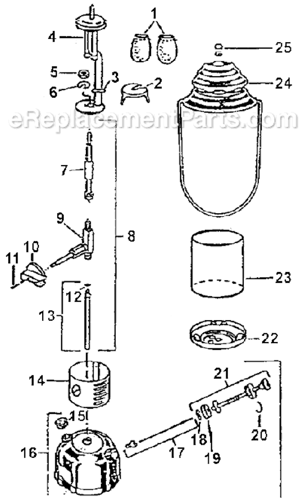 Coleman 285-748T 2-Mantle Dual Fuel Lantern With Case Page A Diagram