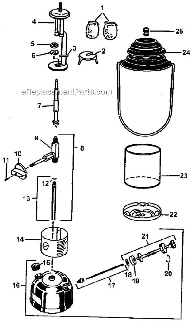 Coleman 295-700G 2 Mantle Dual Fuel Powerhouse Lantern Page A Diagram
