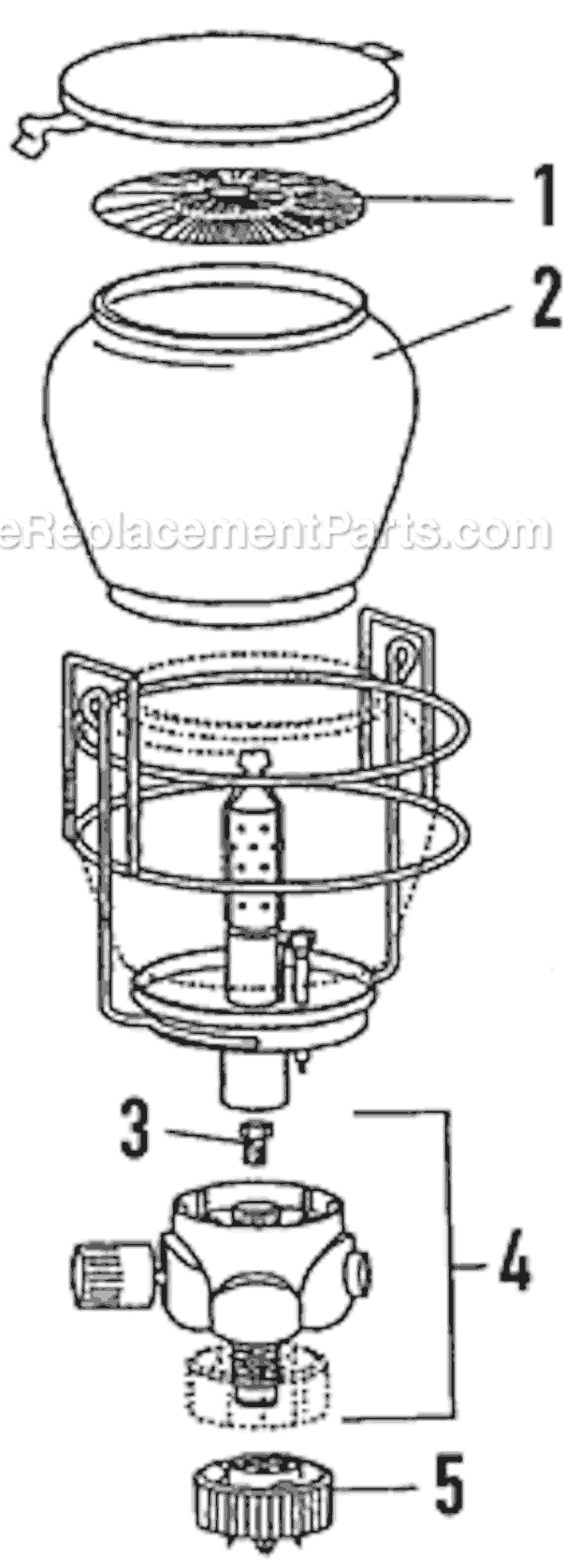Coleman 36638 Bivouac Butane Lantern Page A Diagram