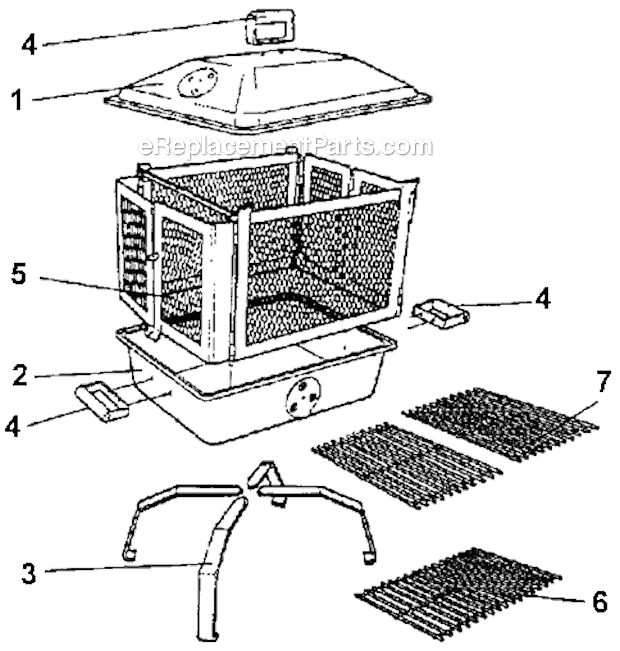 Coleman 5065-700 Fireplace and Grill Page A Diagram