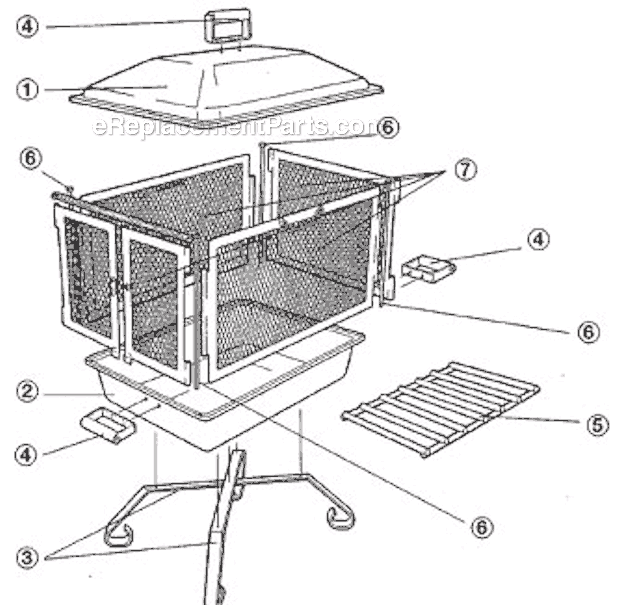 Coleman 5065A750 Fireplace and Grill Page A Diagram
