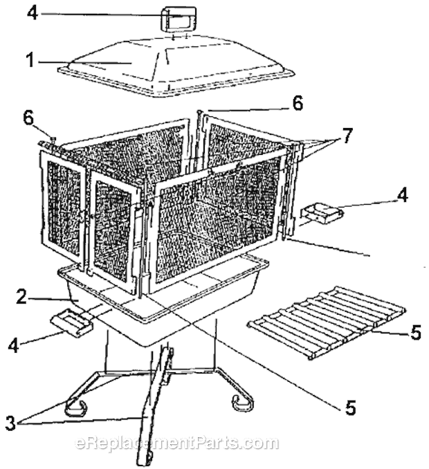 Coleman 5067-700 Outdoor Fireplace Page A Diagram