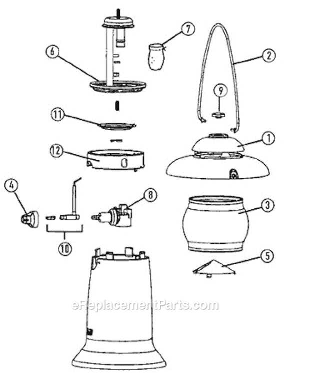 Coleman 5156-750 Lighthouse Lamp Page A Diagram