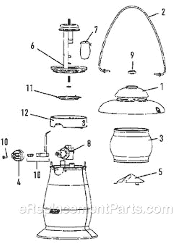 Coleman 5157-750 Backhome Serenade Lamp Page A Diagram