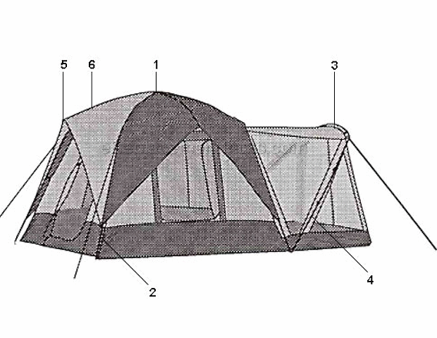 Coleman 9232-160P Weathermaster - 16In. X 10In. Screen Room - Shelter Page A Diagram