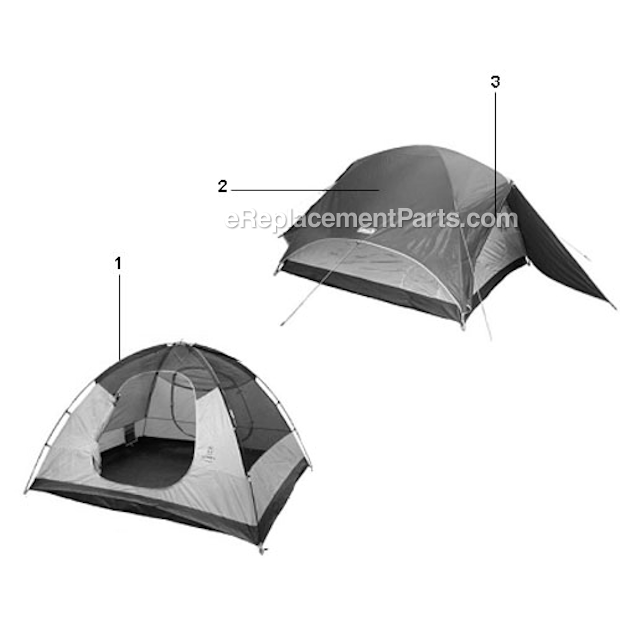 Coleman 9273-827 Tioga Backpacker Tent Page A Diagram