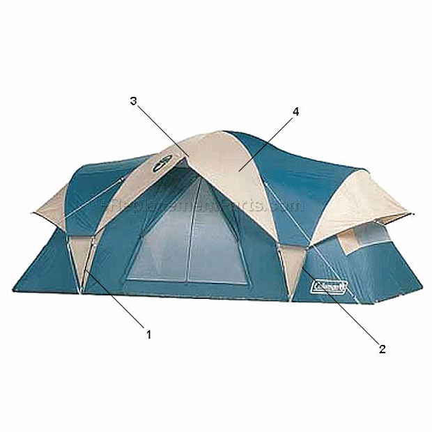 Coleman 9278-137 Kenosha Pass 13' X 7' Page A Diagram