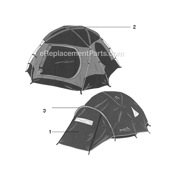Coleman 9680-808 Backpacking tent Page A Diagram