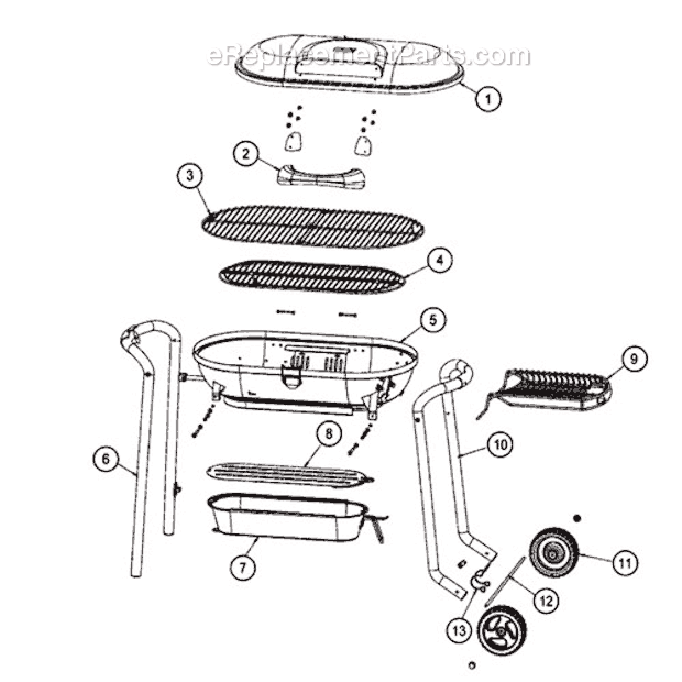 Coleman 9945-700 Roadtrip Charcoal Grill Page A Diagram