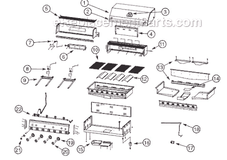 Coleman 9992-648 (8350 Series) Gas Grill Page A Diagram