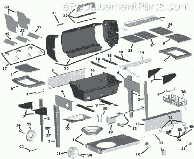 Coleman LT40810S (4000 Series) Gas Grill Page A Diagram