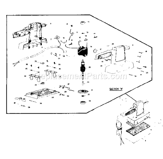 Craftsman 062-21SANDERPAD Pad Sander Unit Diagram