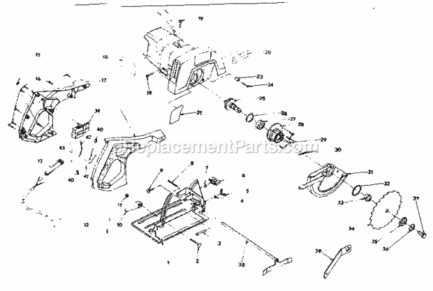 Craftsman 0962 Circular Saw Unit Diagram