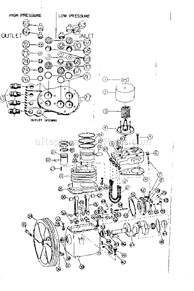 Craftsman 10217521 2 Stage 2 Cylinder Compressor Page A Diagram