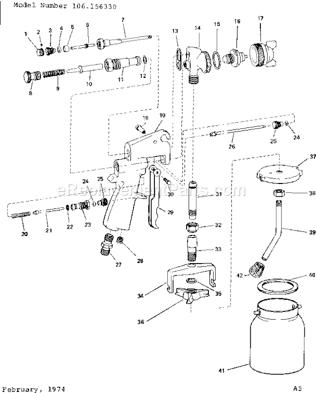 Craftsman 106156330 Spray Gun Page A Diagram