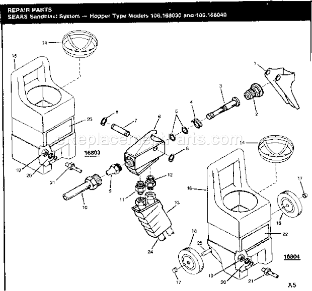 Craftsman 106168030 Sandblast Equipment Unit Diagram
