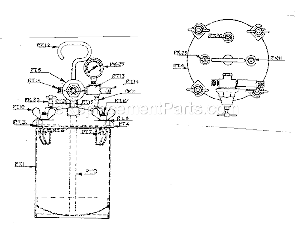 Craftsman 1061895 Paint Tank Compressor Page A Diagram