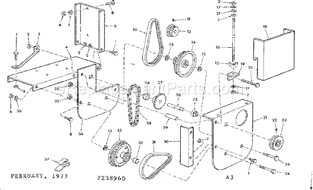 Craftsman 113238960 Speed Reducer Lathe Page A Diagram