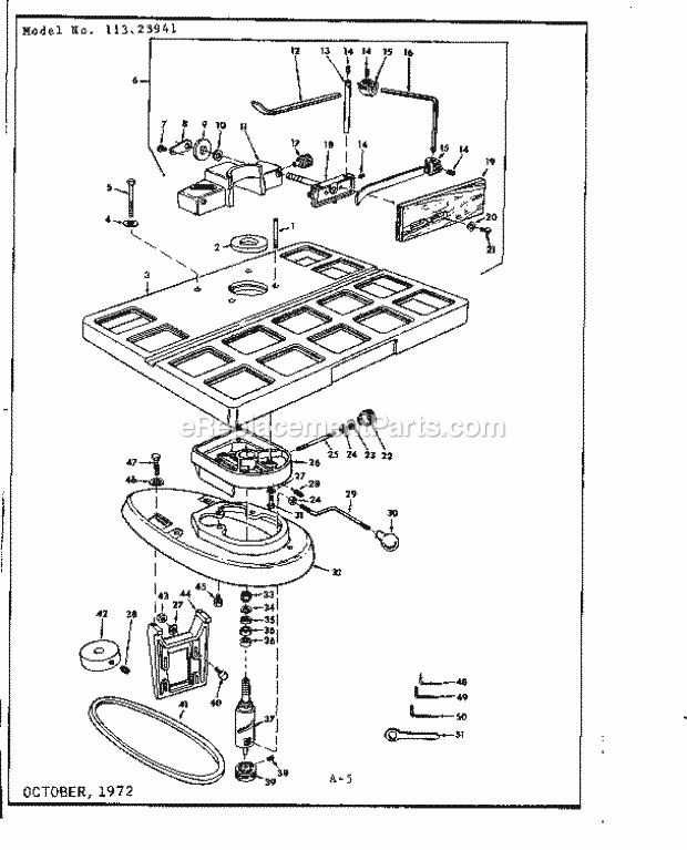 Craftsman 11323941 Planer Page A Diagram
