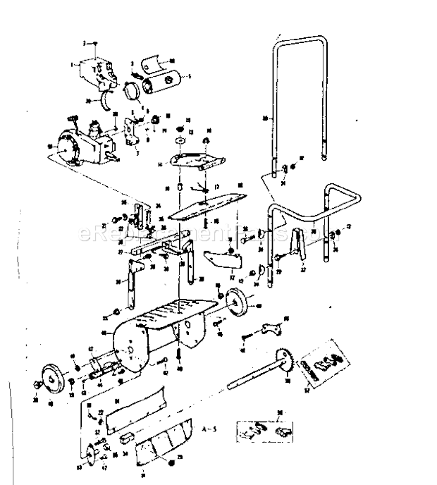Craftsman 13181931 Light Weight Snowblower 14 In. Replacement Parts Diagram