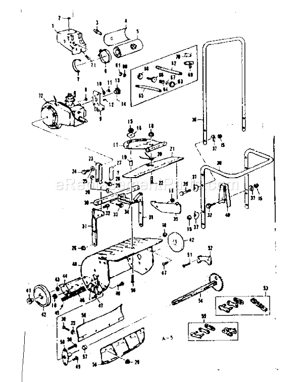 Craftsman 13181932 14 In. Light Weight Snowblower Replacement Parts Diagram