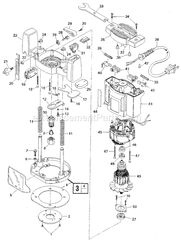 Craftsman 135275070 Plunge Router Unit Parts Diagram