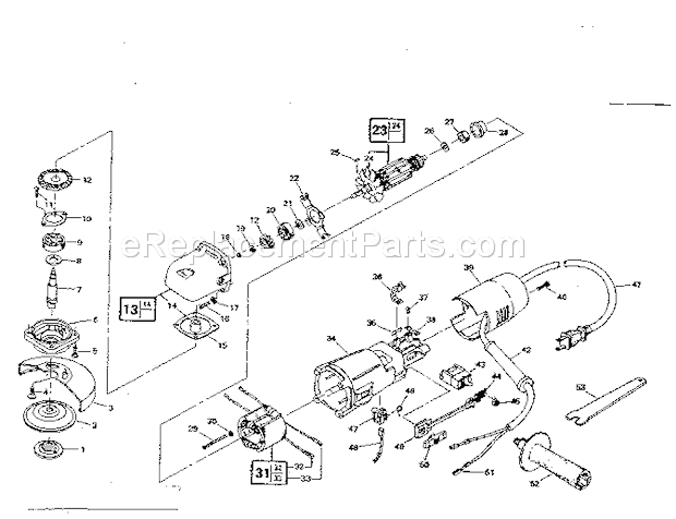 Craftsman 135277020 Industrial Disc Grinder / Sander Unit Parts Diagram