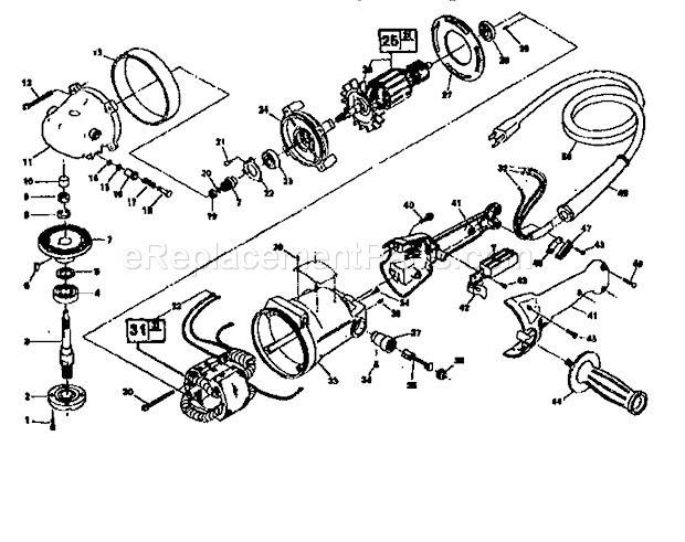Craftsman 135277410 7-9 Inch Industrial Disc Sander Unit Parts Diagram