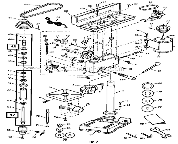 Craftsman 14921331 Multi-function Drill Press Page A Diagram