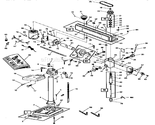 Craftsman 149213340 Radial Drill Press Page A Diagram