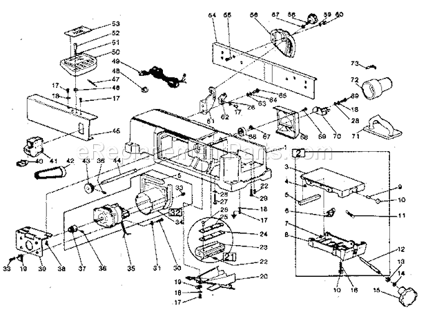 Craftsman 149236221 4-1/8 Inch Jointer Planer Unit Parts Diagram
