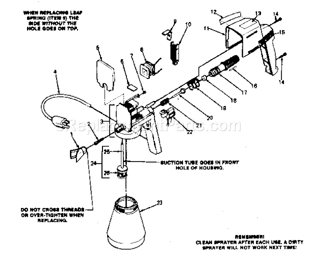 Craftsman 165155081 Handheld Airless Paint Sprayer Page A Diagram
