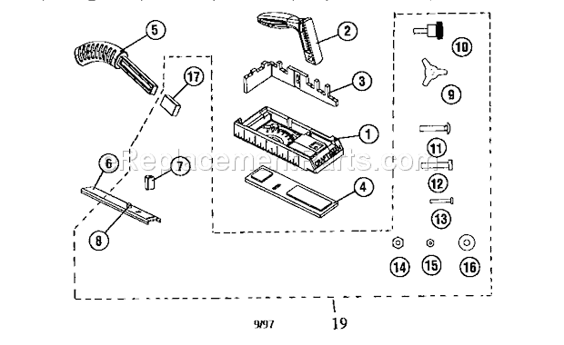 Craftsman 17125468 Router Table Push Shoe Unit Parts Diagram