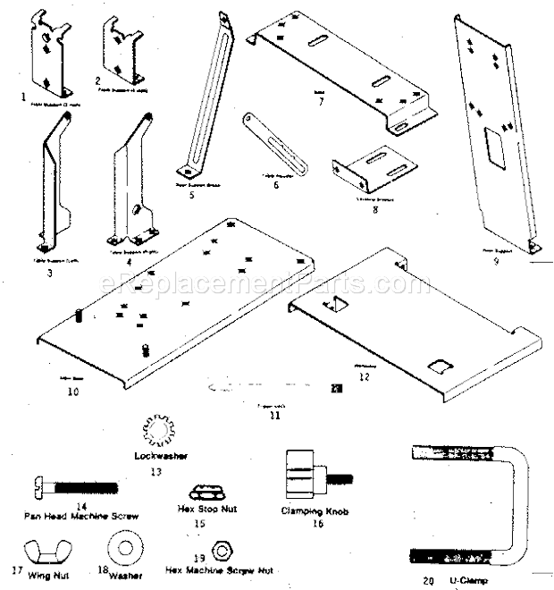 Craftsman 17125966 Belt Sander Stand Unit Parts Diagram