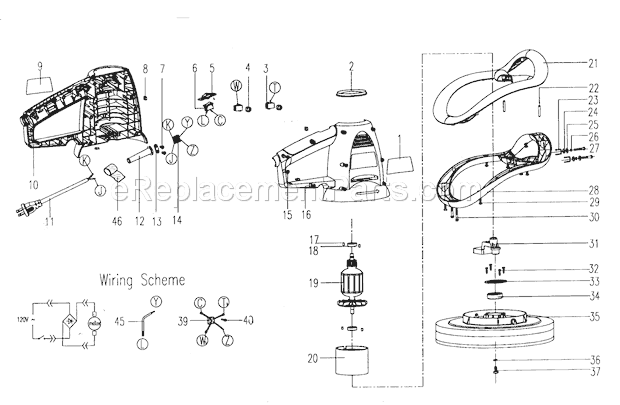 Craftsman 17210722 Buffer / Polisher Page A Diagram